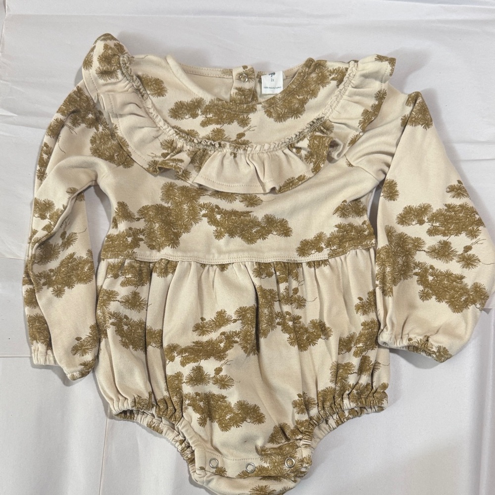 Kate Quinn Floral Long Sleeve Baby Romper